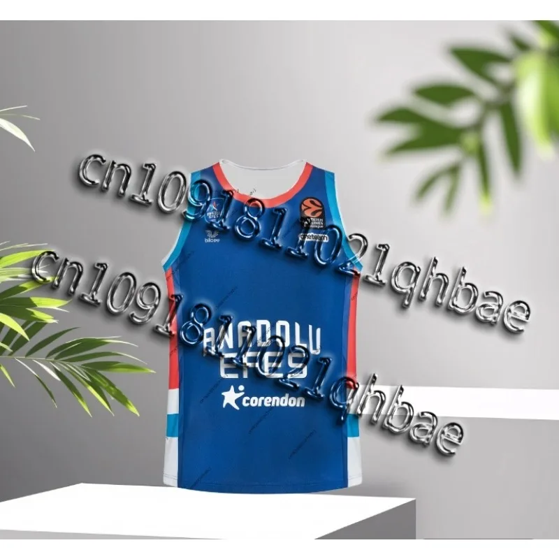 T&uuml;rkiye Basketball Fans Special Basketball Kit Anadolu Efes 24_25 Jersey Vest Boy_Men Training Wear