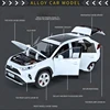 1: 24 Toyota RAV4 Key Edition Alloy Car Model, Sound and Light Power Simulation Car, Boys' Toy Pendant, dropshipping 3