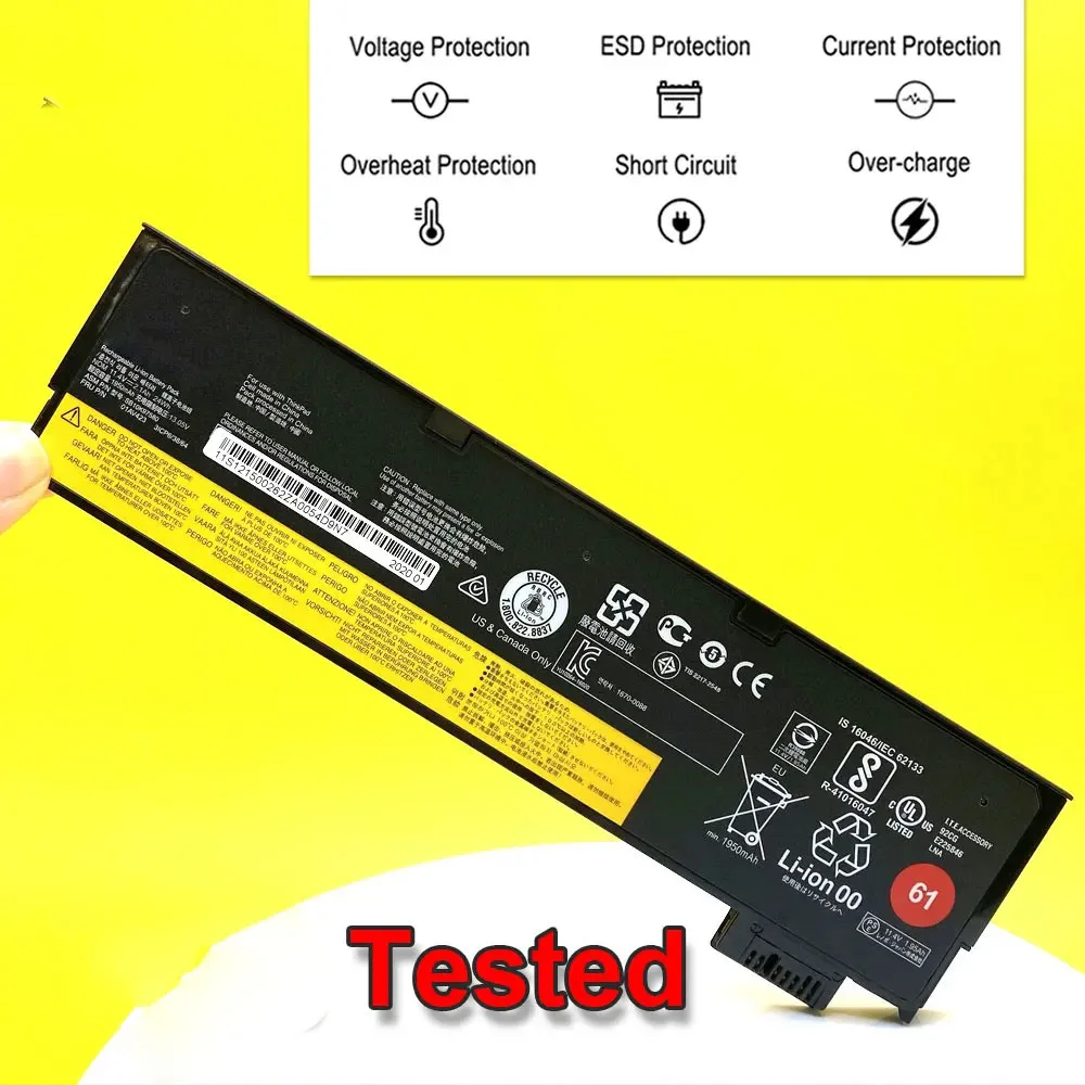 Lenovo-thinkpadラップトップバッテリー、t470、t480、t570、t580