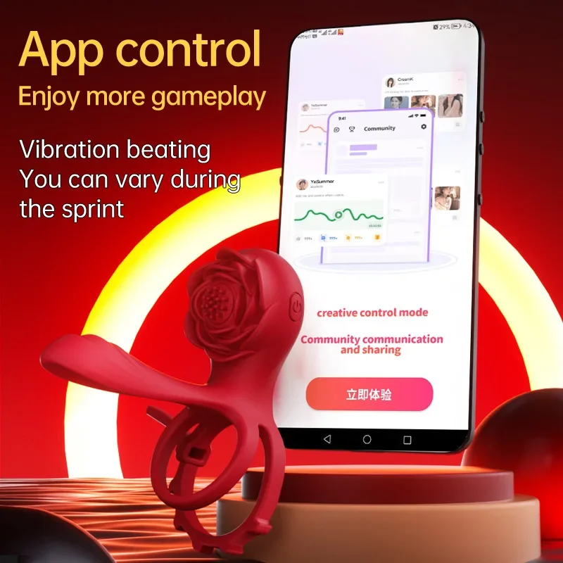 Vibrating Cock Ring for Men Silicone Penis Rings Intense Vibration Mens Vibrator Longer Harder Stronger Erection Adult Sex Toys