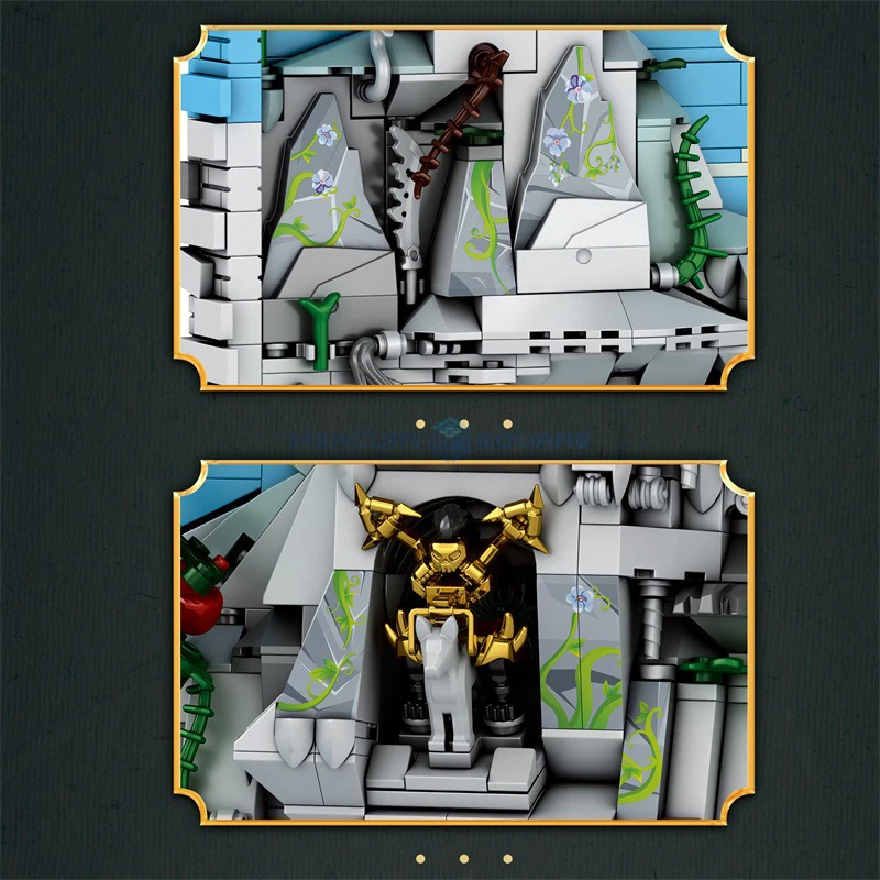 자연 풍경 북엔드 블록 모델 MOC 66039 갓 스톤 조각상 빌딩 벽돌 아이디어 장식, DIY 장난감 선물, 여아 및 남아용