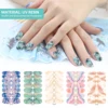 10/12 Sheets Self-adhesive Nail Stickers With Nail File Full Pack Nail Stickers Creative DIY Nail Art Decals Girls Color Fashion 4
