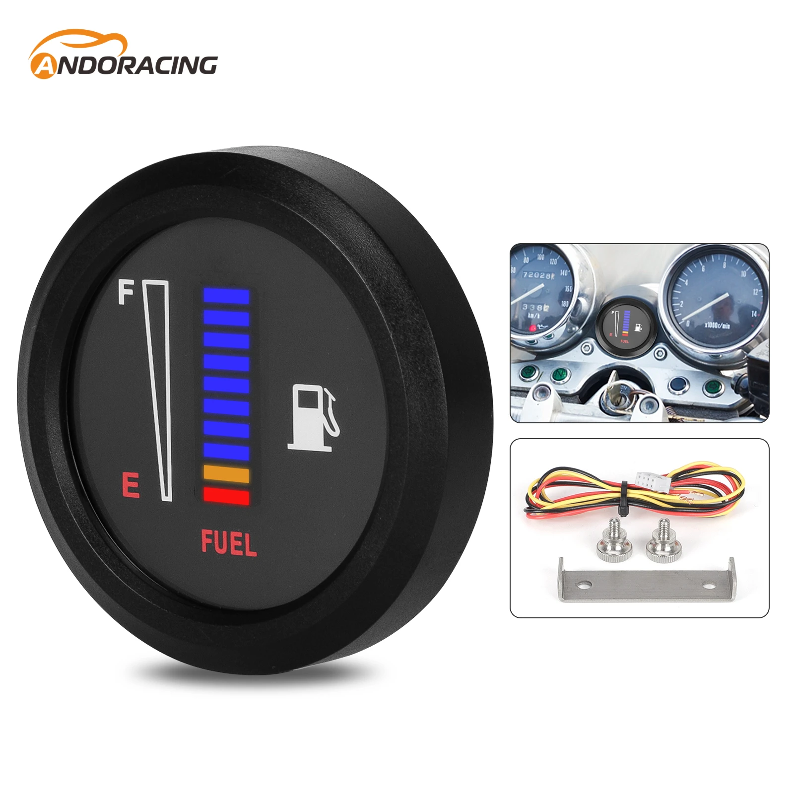 Indicatore Carburante Digitale 52mm Per Auto E Moto - Display LED, Funziona A 12V, Con Resistenza Regolabile! - Foto 2