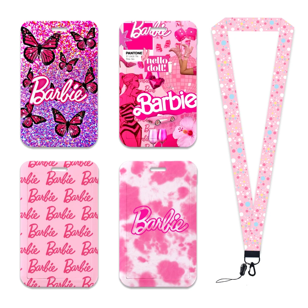 

W Fashion Metro Card Cover Lanyard Keychain key Badge Mobile Phone Rope Lanyard With Kawaii Card Holder Cover for Woman