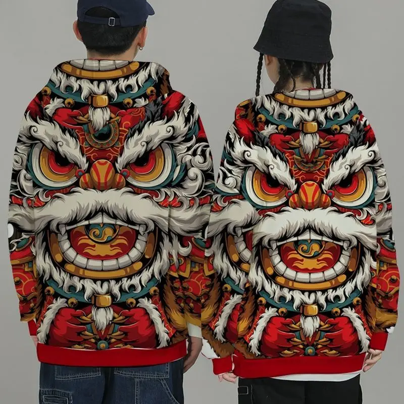 4XL Chinese Style 3d Print Vintage Pullover Hoodies Hiphop Long Sleeve Tops Clothes For Men Women 2022 New Harajuku Chic