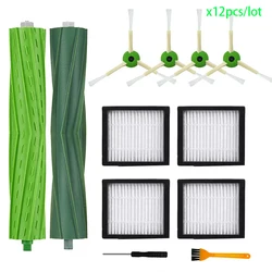 Premium Replacement Parts for Robot Vacuum Cleaners - Rubber Brushes, Side Brushes, Filters, and Dust Bags (0402i712)
