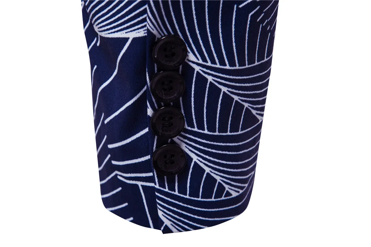 New Men's Fashion Printed Blazer Business Casual Blazer Classic Party Suit Jackets