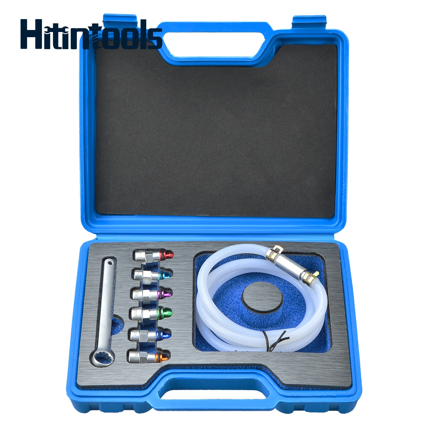 8pc Brake Bleeder Wrenches Bleed Extractor 12 Pts Socket & Check Valve