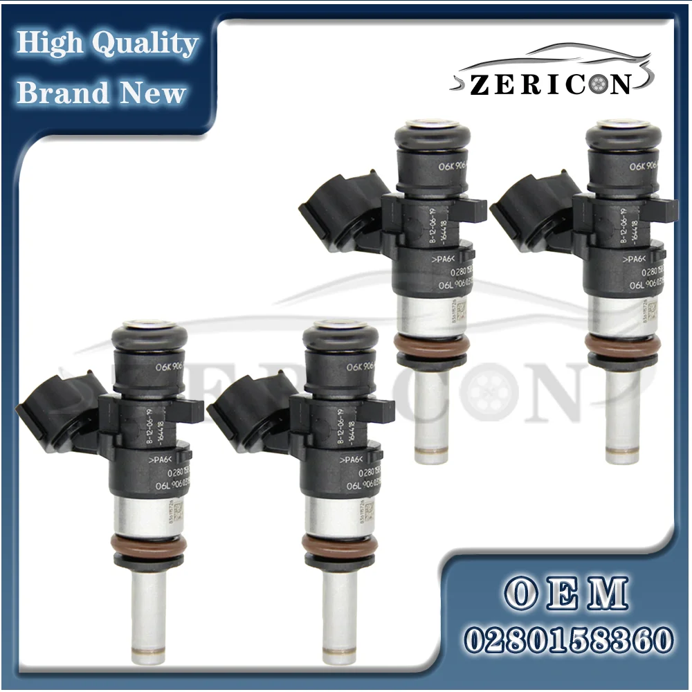 4pcs 0280158360 New Fuel Injector For Audi A3 Sportback A4 A1 Tt 1.8