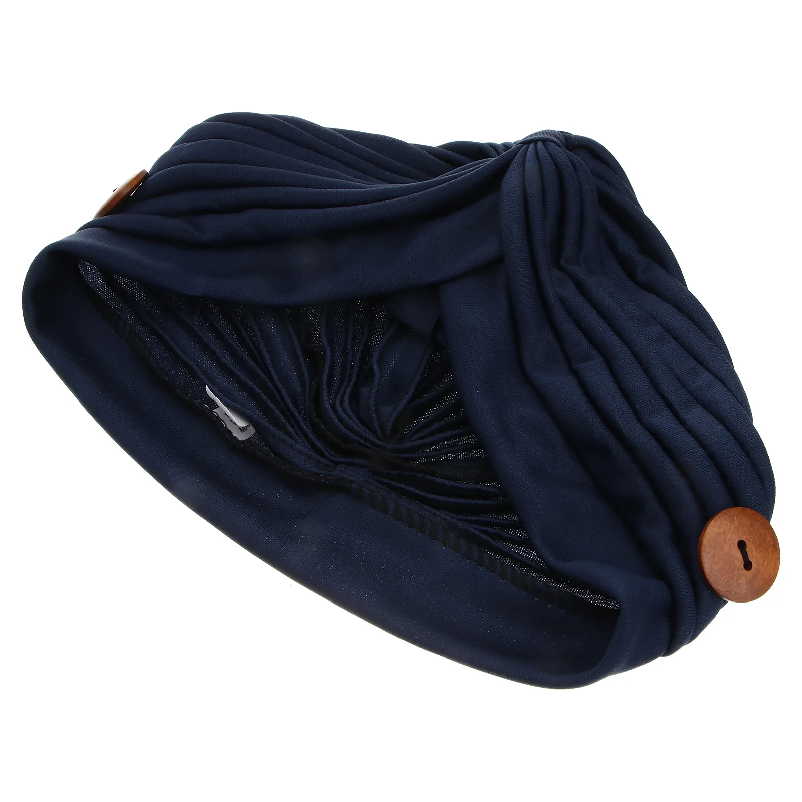 

Curly Hair Toppers Women Hat Button Wrap Chemotherapy Cap Polyester Woman Miss