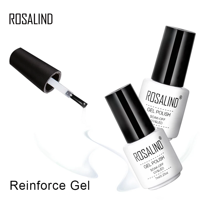 ROSALIND 7ml Top Base Matt Coat Nail Gel Polish Long Lasting Reinforce Hybrid Varnishes Nail Art Manicure Top Primer Coat UV Gel 5