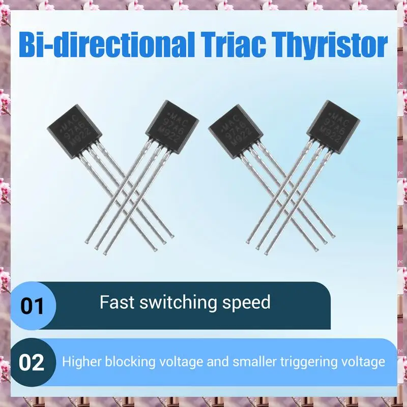 15 Pcs MAC97A6 97A6 Bi-Directional Triac Thyristor 600V 1A,15 Pcs MAC97A6 97A6 Bi-Directional Triac Thyristor 600V 1A HOHO