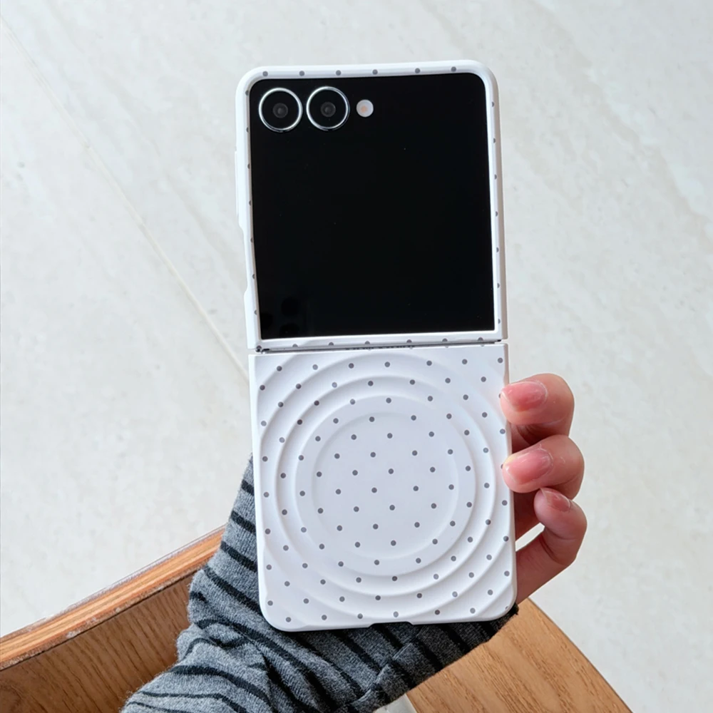 Korean Polka Dot Water Waves Magnetic Matte Silicone Phone Case