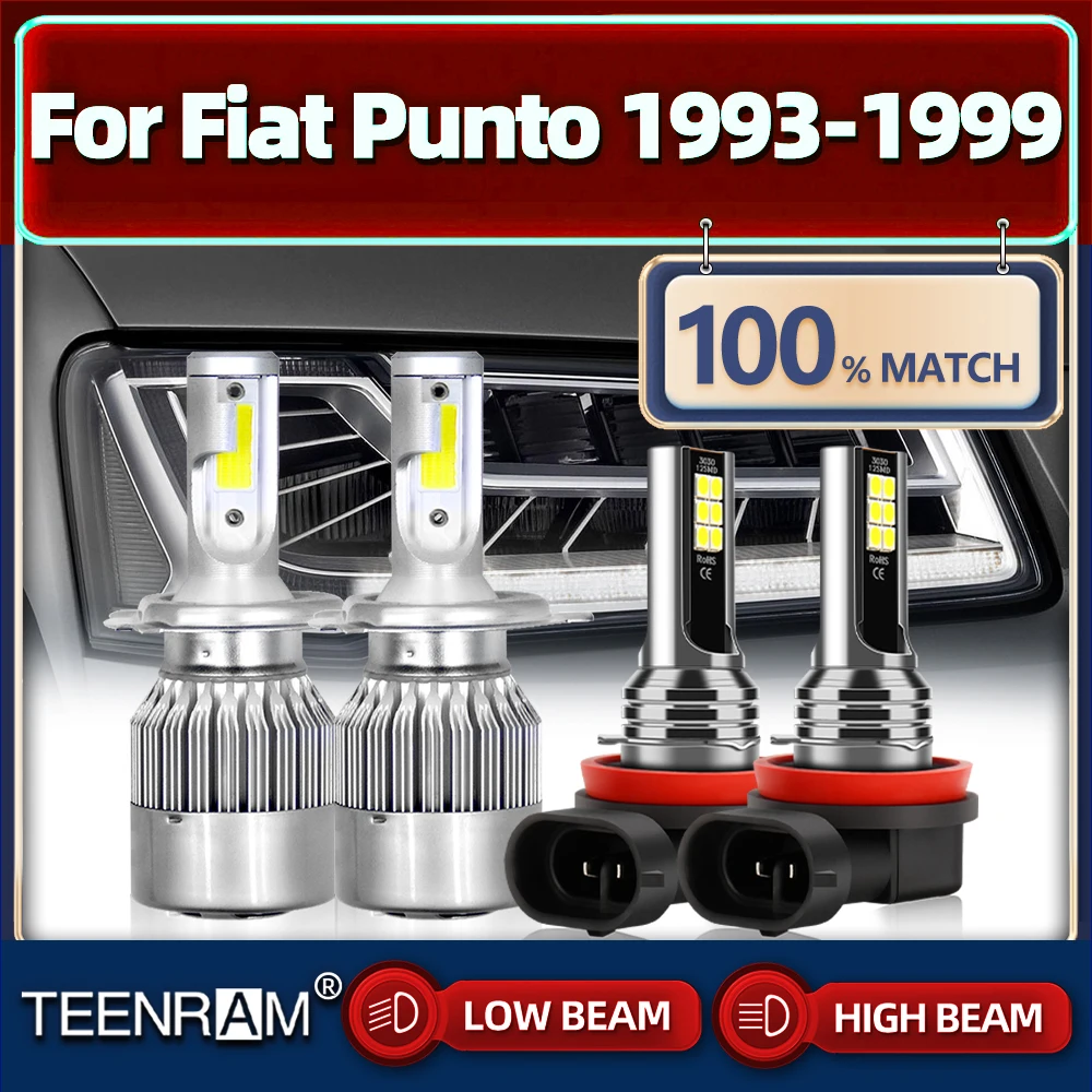 

Canbus Car LED Headlight 40000LM Auto Headlamps 6000K Turbo Car Fog Light 12V For Fiat Punto 1993 1994 1995 1996 1997 1998 1999