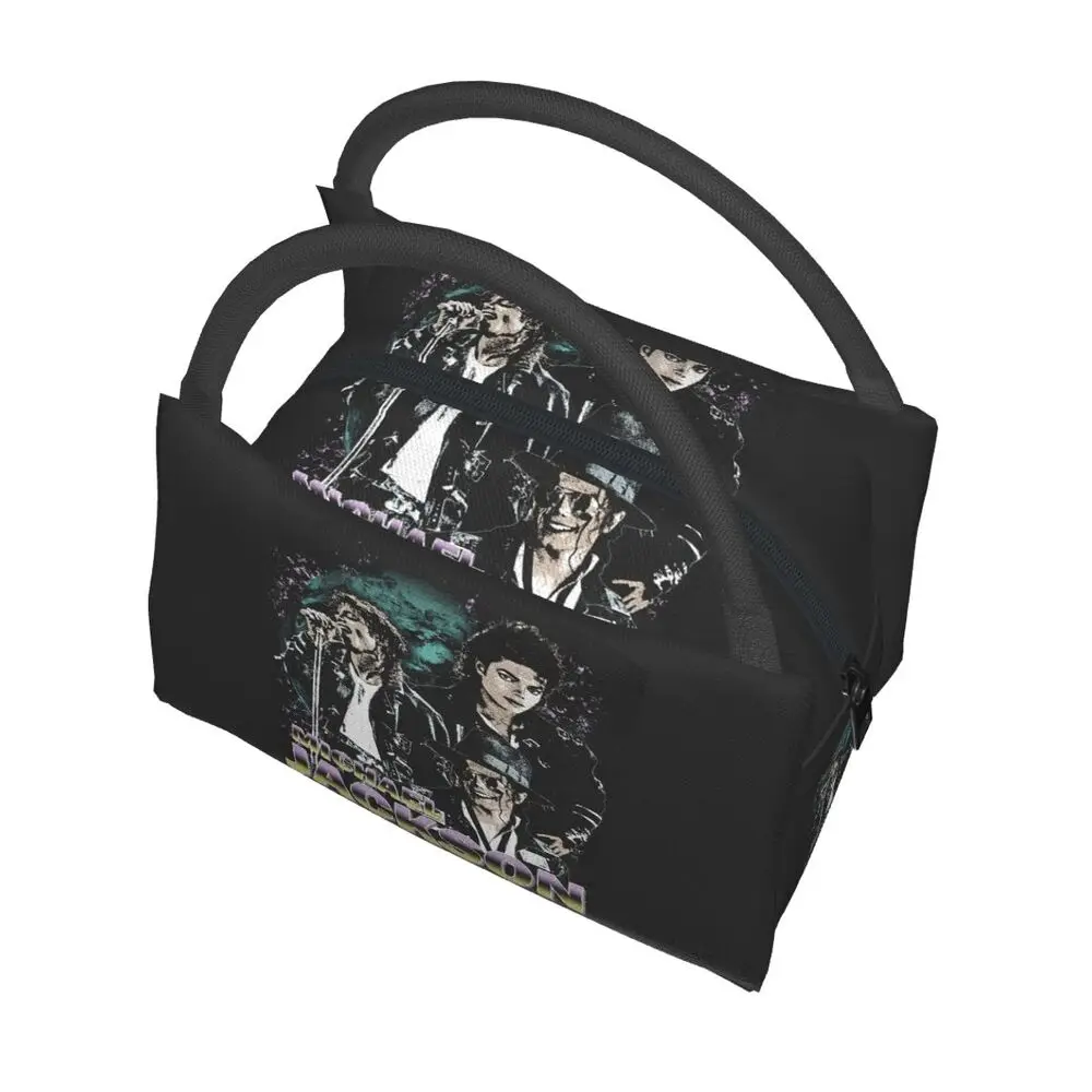 Michael Jackson Insulated Lunch Bag for Women Kids Portable Food Boxes Thermal Lunch Box Tote