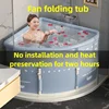 Bathtub Household One-click Folding Installation-free Bath Bucket Adult Bath Bucket Portable Children's Triangular Bath Bucket 1
