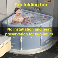 Bathtub Household One-click Folding Installation-free Bath Bucket Adult Bath Bucket Portable Children's Triangular Bath Bucket 1