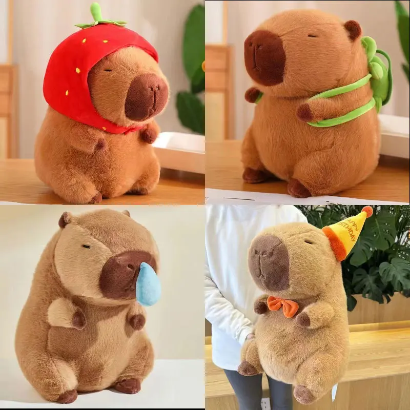 23cm Capybara Plush Simulation Capibara Anime Fluffty Toy Cute Doll Stuffed Animals Soft Doll Plush Christmas Thanksgiving Gift 6