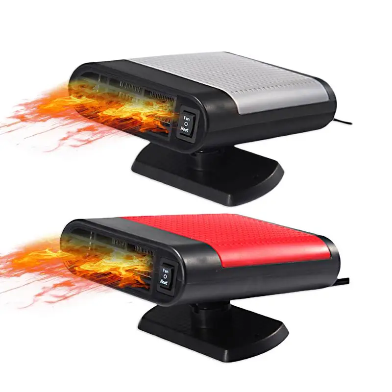 12v Car Heater Portable Battery Powered 2 In 1 Car Heaters 360 Rotatable  Windscreen Defogger Defroster For Car SUVs Trucks