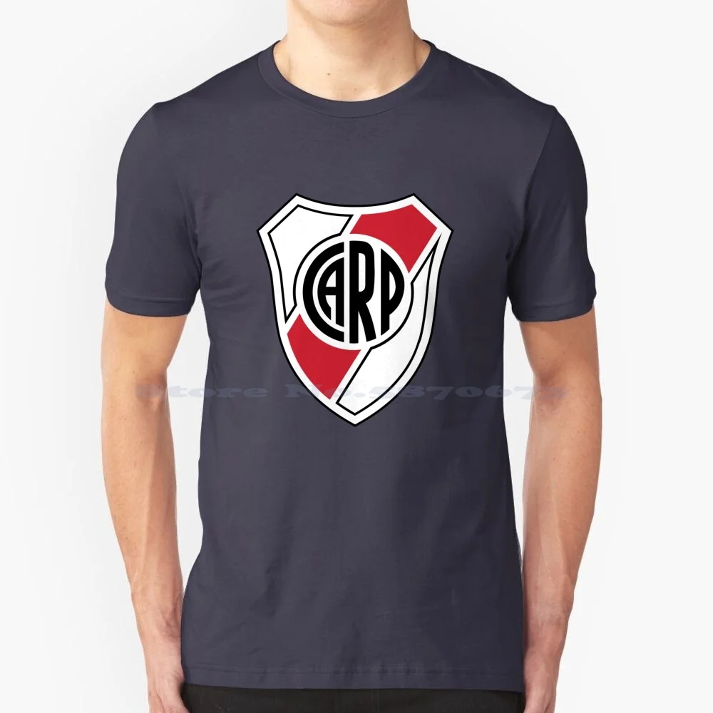 River Plate Crest / Logo T Shirt 100% Cotone Tee Soccer Football Sport Club Crest Logo Argentina Sud America River Plate La