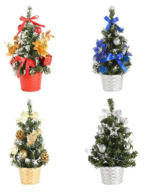 20/30cm Christmas Tree Home Bedroom Party Decorations Artificial Christmas Tree Children DIY Handicraft 2023 New Year Gift 2