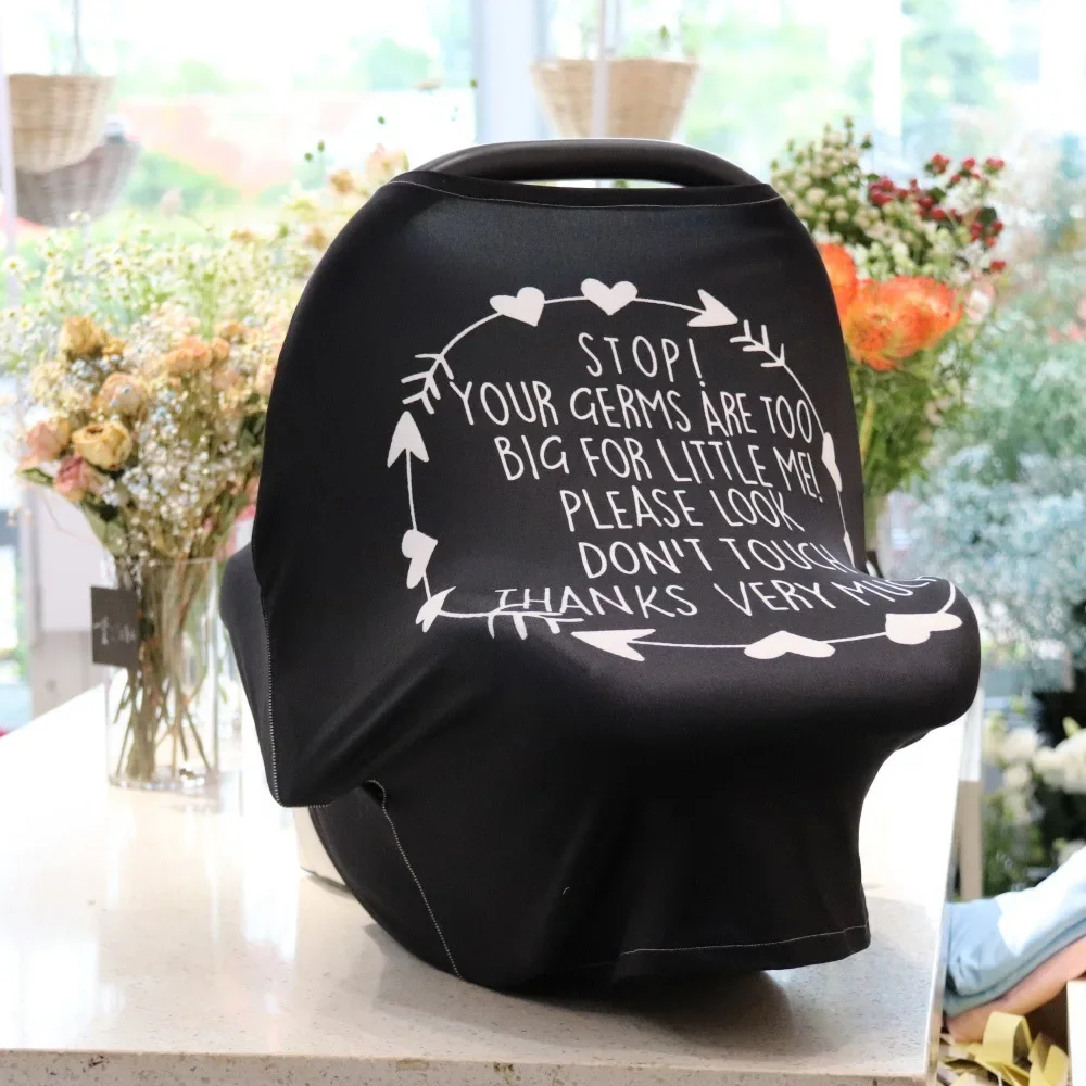 Multifunction Stretchy Baby Car Seat Cover Nursing Cover Breastfeeding Shopping Cart Grocery Trolley Covers Carseat Canopy