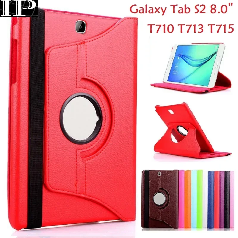 Custodia Flip Da 8.0 ''Per Samsung Galaxy Tab S2 8.0 T710 T713 T715 Custodia Con Supporto A Rotazione 360 Per Custodia Samsung S2 8.0 T710 T715