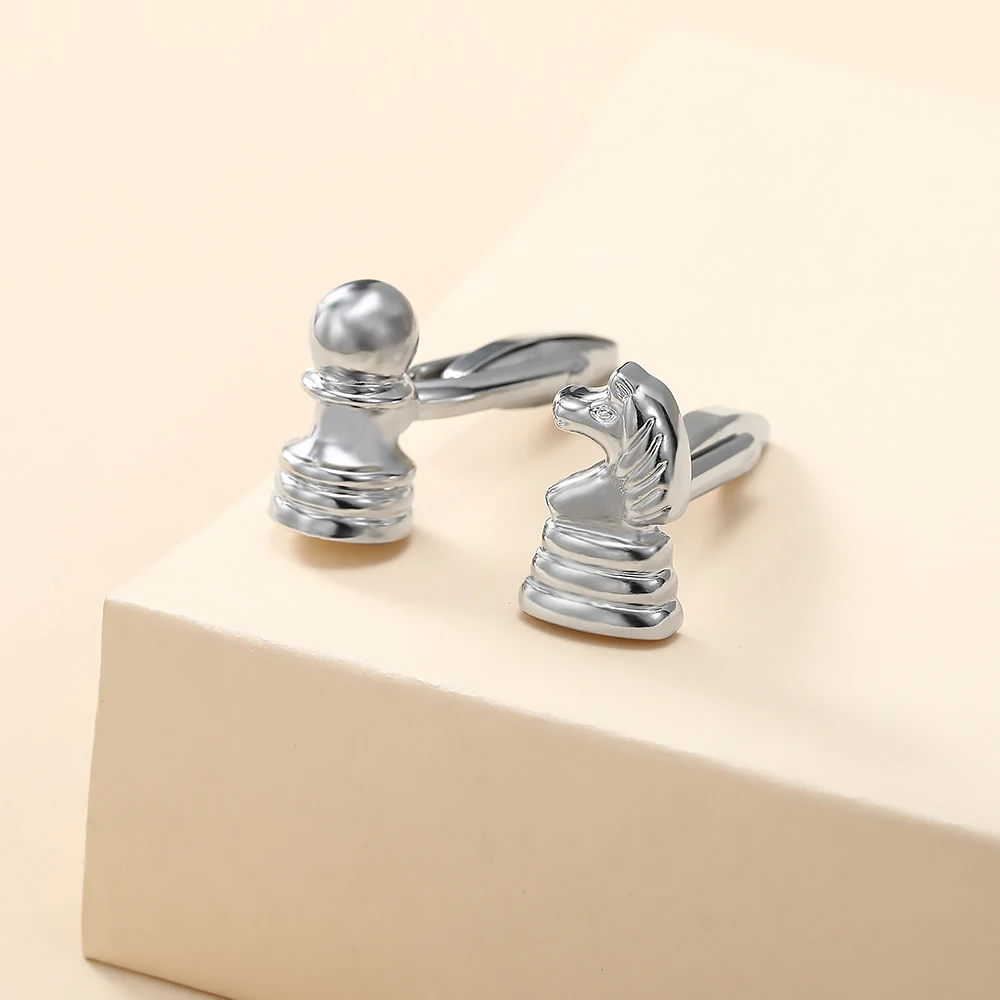 Men's Motorcycle Shape Cufflinks - Silver Copper, 1.8cm, Boutique Cuff Links - View #9