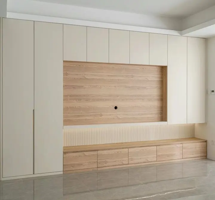 Prima TV Cabinet Electric Hidden Lift High With Wine Cabinet Fireplace 75 Inch Tv