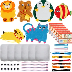Sewing Kit: Cute Animal DIY Craft Set for Kids - Fun & Educational Sewing Toys (Style 4)