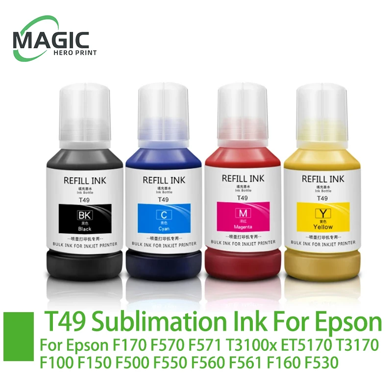 T49 T49M T49H T49N T49L T49P Sublimation Ink For Epson ET5170 F170 F570 F571 T3100x T3170 F100 F150 F500 F550 F560 F561 160 530 1 T49 T49M T49H T49N T49L T49P Sublimation Ink For Epson ET5170 F170 F570 F571 T3100x T3170 F100 F150 F500 F550 F560 F561 160 530 1