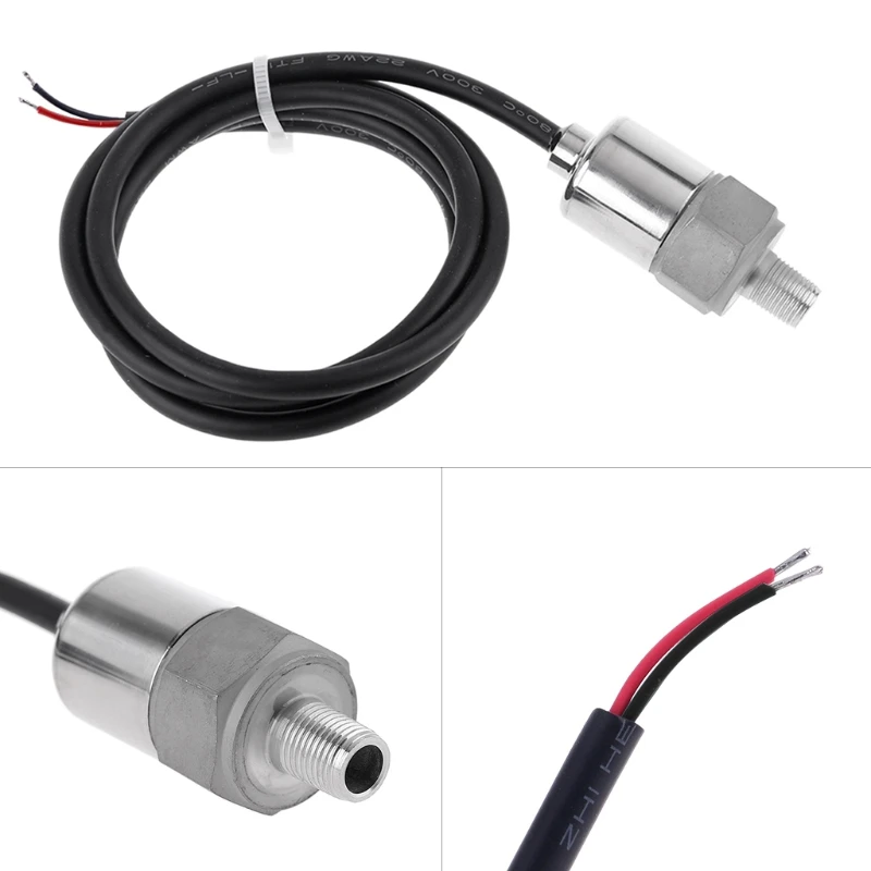 0-10/20/30bar 1/8" Input 8-32V DC Output 0-5V/4-20mA Pressure Transmitter Transducer Sensor Oil Water Dropship