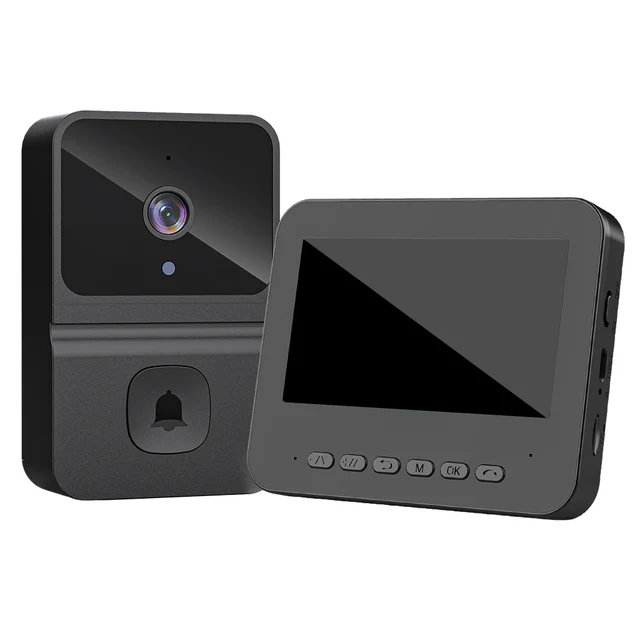 2.4G Wi-Fi Wireless Video Doorbell with 4.3Inch IPS Display Intelligent Video Intercom Doorbell 2 Way Audio for Family Apartment 4