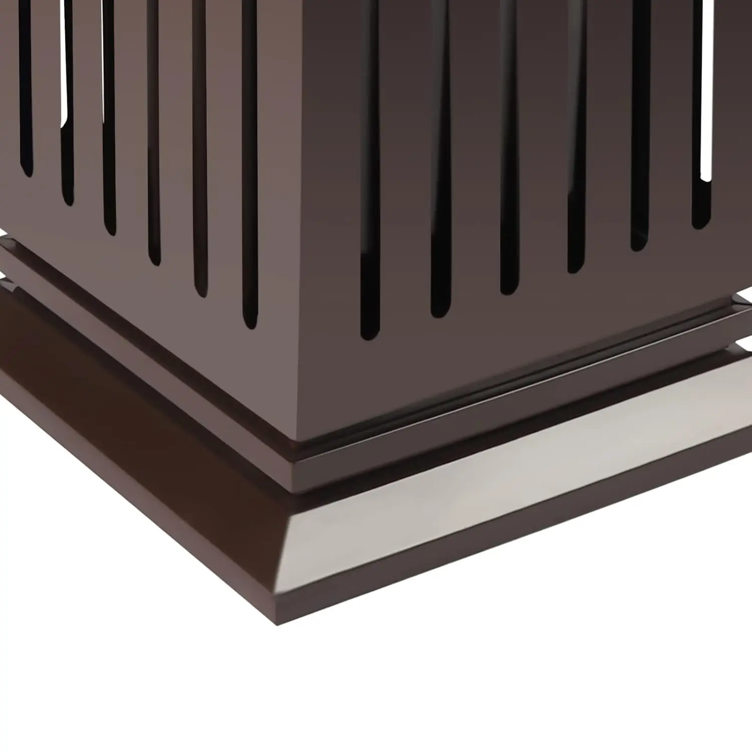 Heavy Duty Steel Garage Waste Container with Locking Lid&Ashtray,40L Trash Bin for Yard Park Garden (Brown)