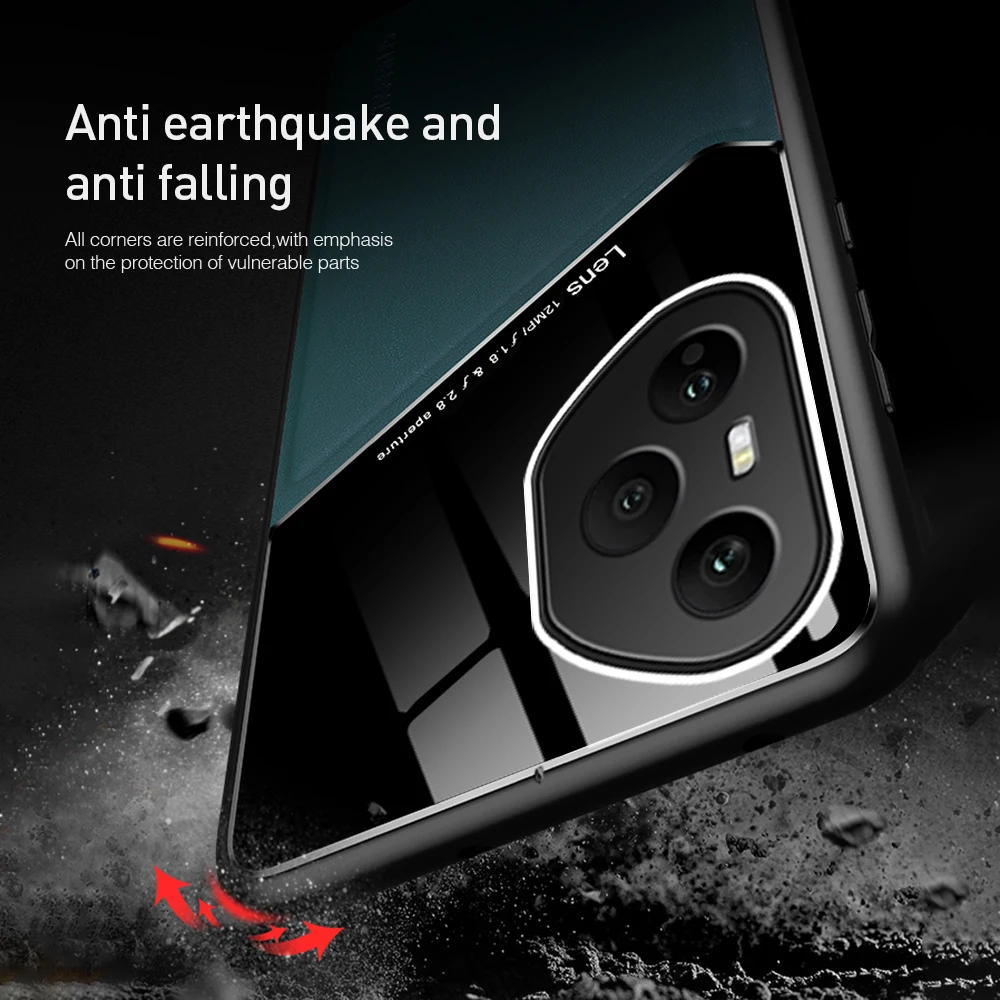 Luxury Car Magnetic Holder Leather Back Cover - Soft Bumper Shockproof Coque