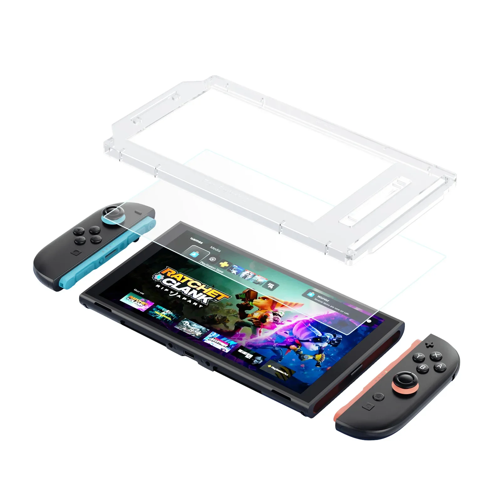 JYS-NS2312 For Switch 2 gaming console tempered film For Switch2 anti fingerprint screen protector HD tempered film
