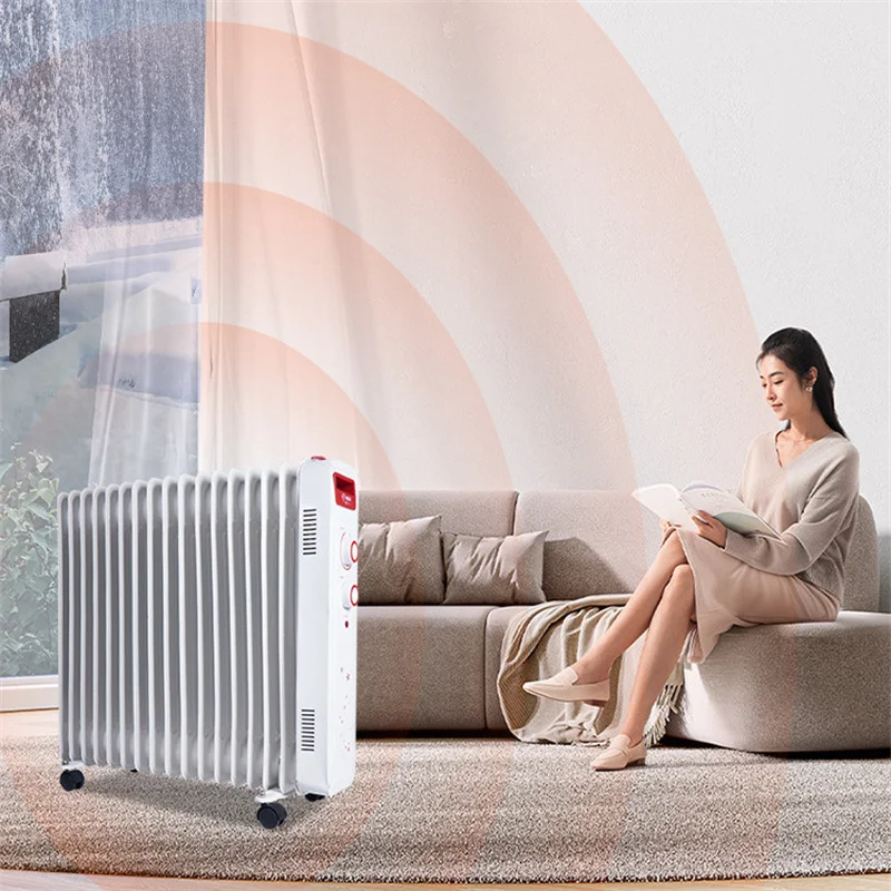 2200W Oil Heater Oil Filled Radiator Electric Heater 3-Gear Oil Radiator 13  15 17 Heat Sinks 1000W 1200W 2200W Oil Heater