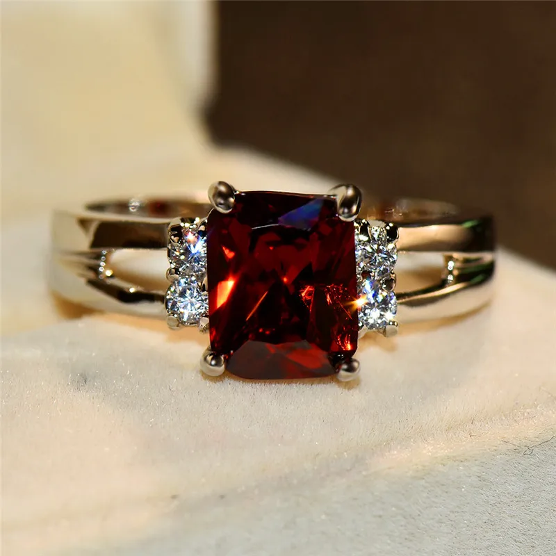 Female Crystal Zircon Stone Engagement Ring Wedding Jewelry For Women crystal rings,engagement rings,zircon rings,stone rings,fashion rings,fashion ring,wedding rings,finger rings