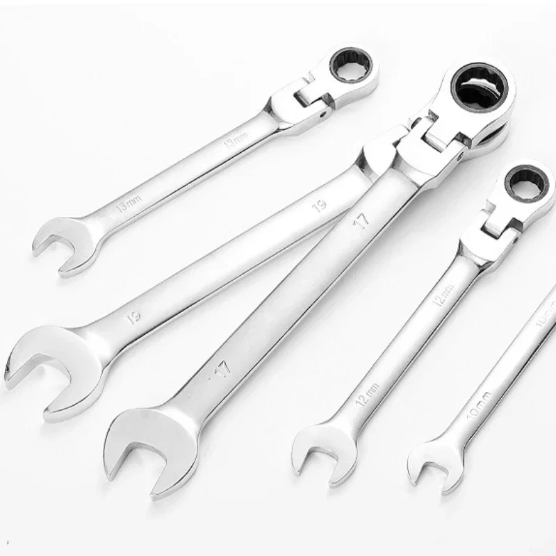 Car Repair Dual Heads Dual Heads Ratchet Wrench Quick Release 72 Teeth Reversible Ratchet Spanner Nut Tools