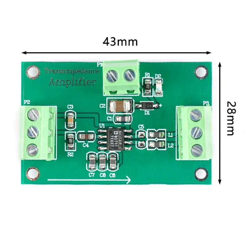 CJSD-AD8015 통합 트랜스임피던스 증폭기 보드 모듈 단일 종단에서 차동형으로 변환, 240M 대역폭, 155Mbps 데이터 속도
