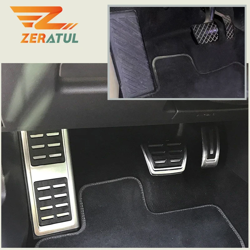 Stainless steel car pedals fuel brake pedal rest foot pedal cover Volkswagen VW Golf 7 8 GTI Passat B8 Polo A05 6C GP