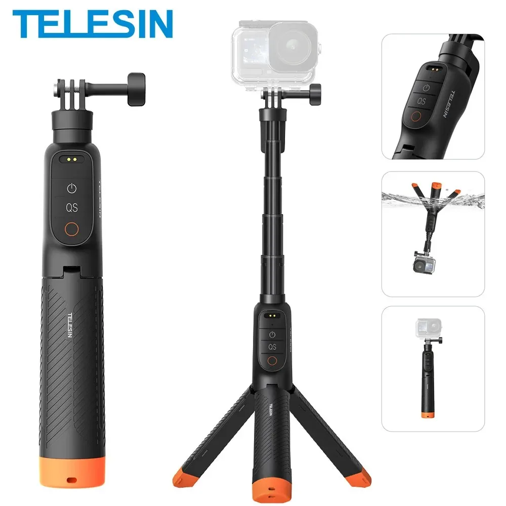 Telesin onderwater selfie stick statief met afstandsbediening_voghion.com