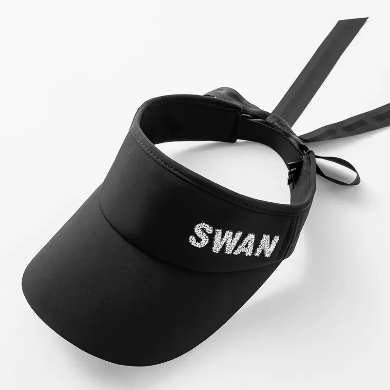 Swan golf cap for women new sunscreen sun visor stretch hat ladies high quality outdoor sports tennis empty top caps
