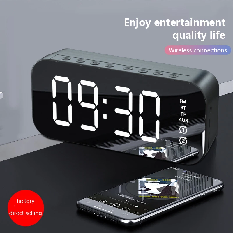 WirelessBluetoothSpeakerLEDDisplayDigitalClockMobilePhoneWith