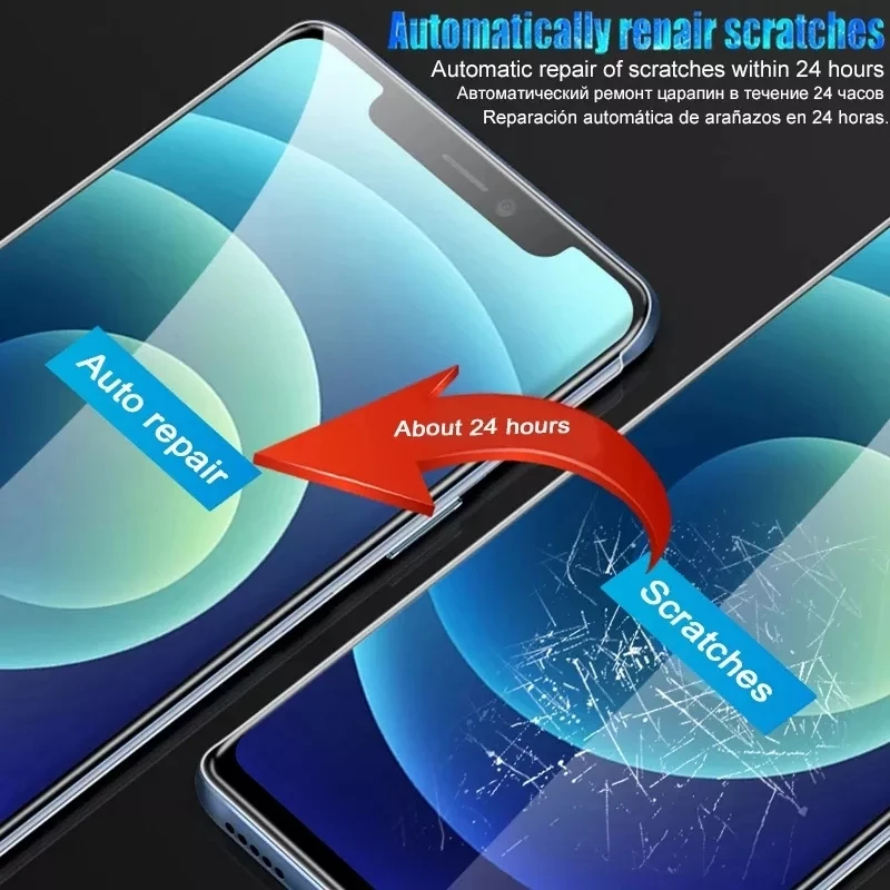 4PCS for IPhone 12 11 13 Pro Max Full Cover Hydrogel Film Screen Protectors Protective Film for IPhone X XR XS Max 6 6S 7 8 SE
