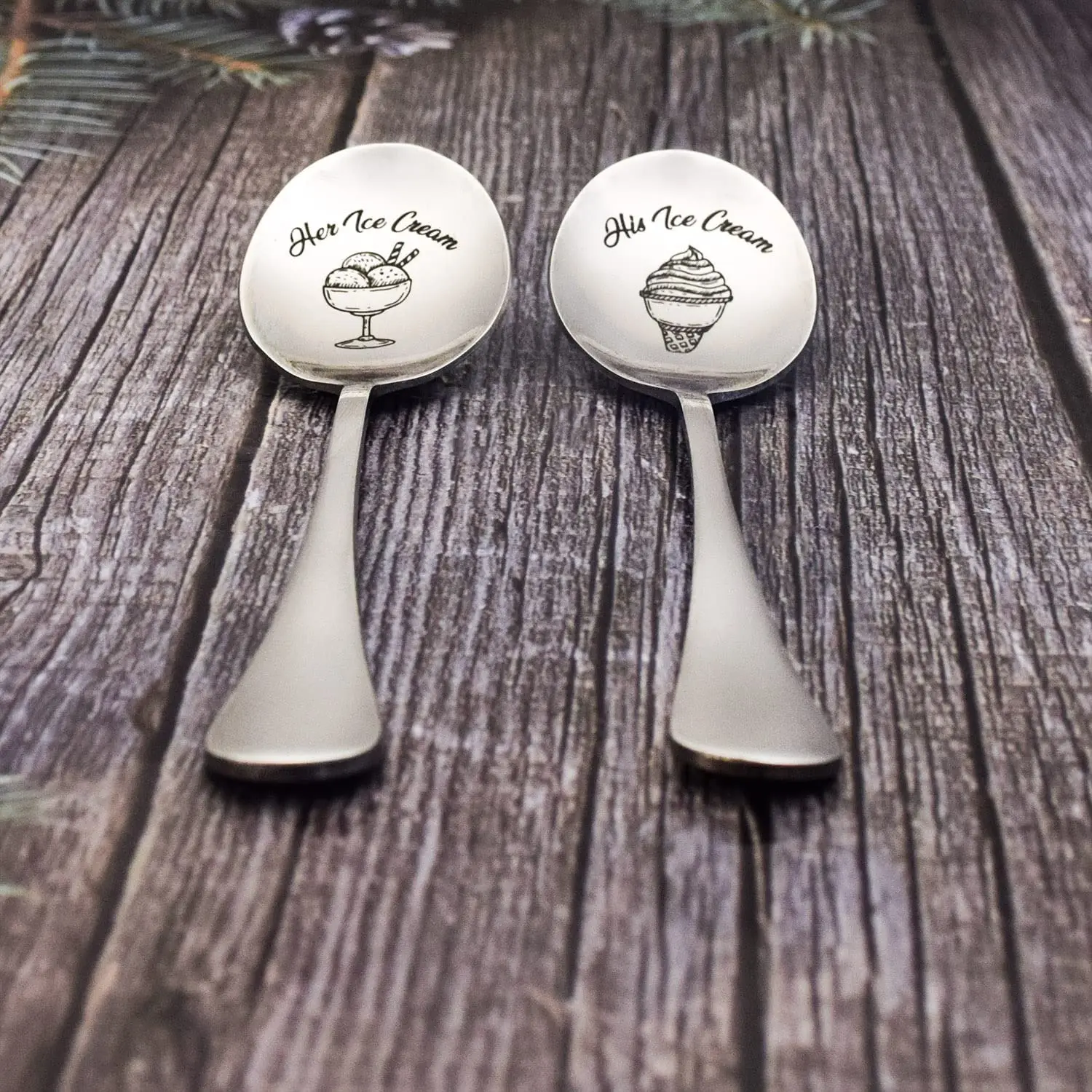 Gifts for Her Him Spoon Valentines Day gift Ice Cream Engraved Spoons