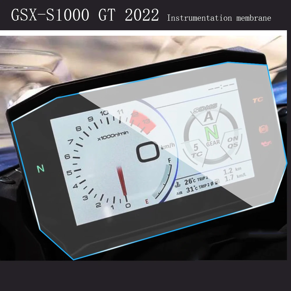 Lot De 2 Films De Protection Écran Pour Compteur Suzuki GSX-S1000GT 2021 | Anti-Rayures, Anti-Reflets