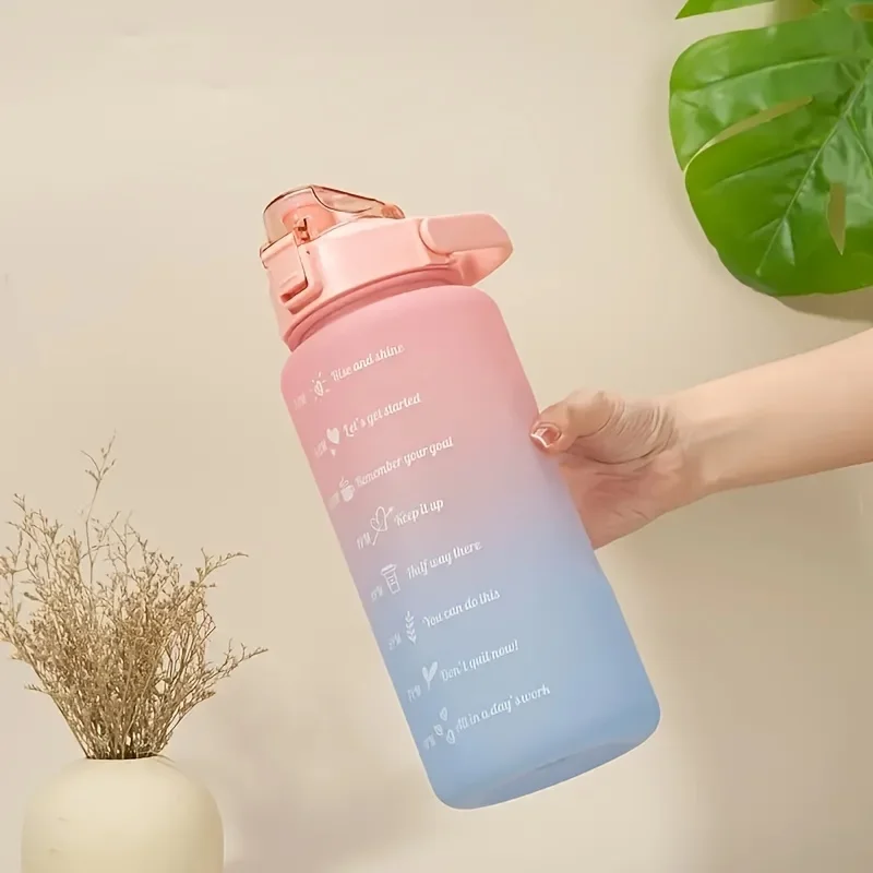 Buy Wholesale China Cheap 2l Large Capacity Water Bottle With Bounce Cover  Time Scale Reminder Frosted Cup With Cute Stickers For Outdoor Sports & Water  Bottle at USD 1.37