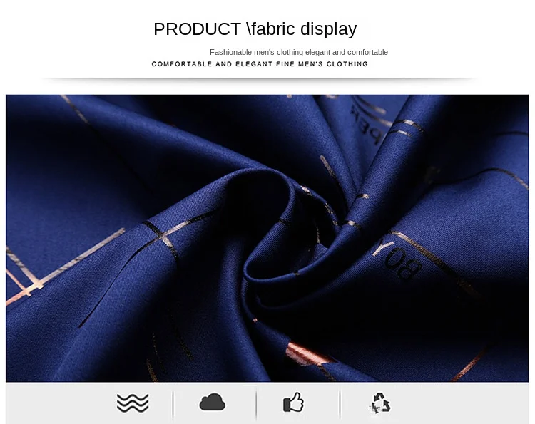 Description Picture 6 of itemSmart Casual Men Striped Smooth Shirts Streetwear Fashion Spring Summer Business Male Clothing Quick-drying Long Sleeve Blouse