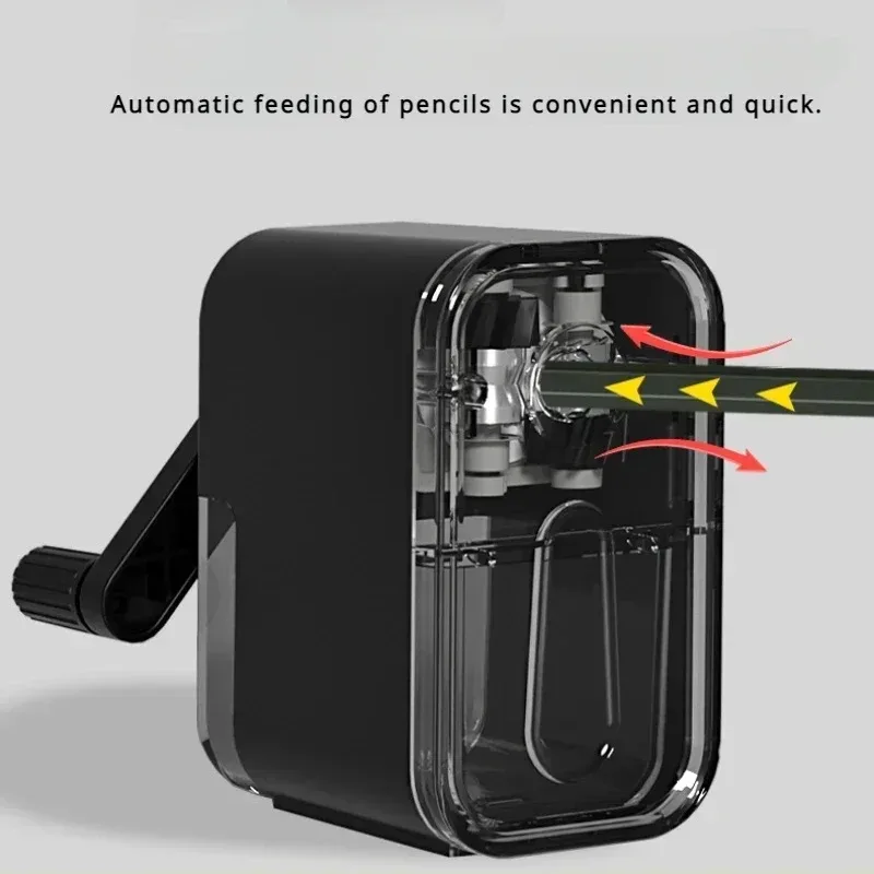 Automatically Enters Lead Pencil Sharpener Desktop Rotary Anti Sticking Lead Hand-cranked Mechanical Tool